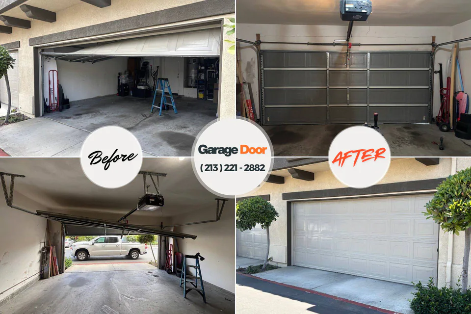 Before and after: garage door repair West Kittanning, PA